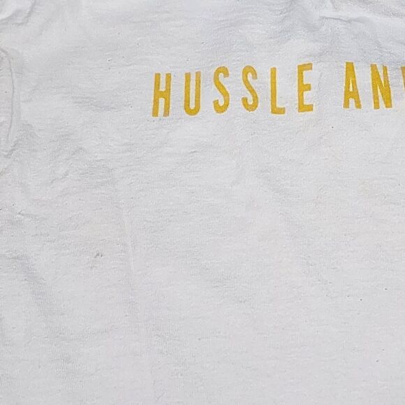 Nipsey Hussle Unisex Lakers Heavyweight Tee White Purple & Gold M TINY FLAWS - Picture 12 of 13